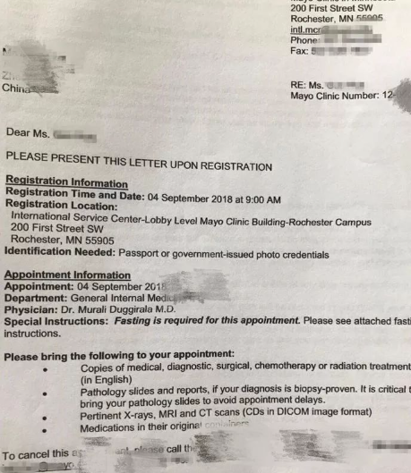 海外看病，梅奥诊所出国看病案例 